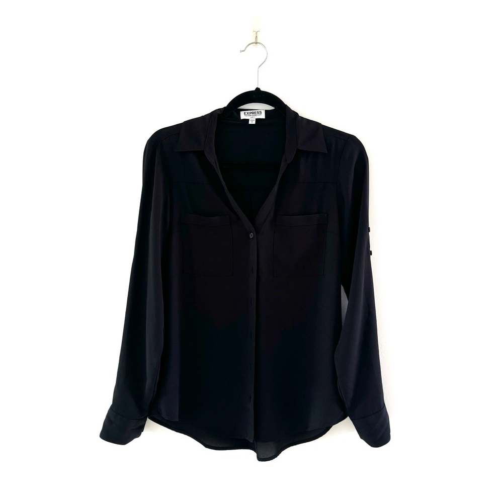 Express Relaxed Portofino Shirt in Black